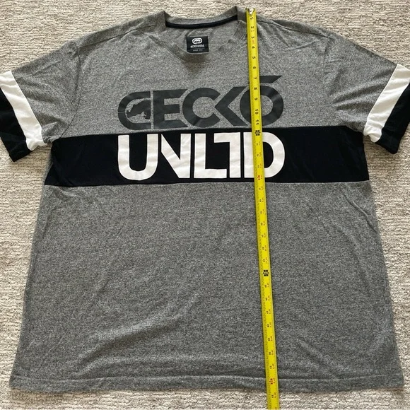 Ecko UNLTD Shirt Men's 3XL Gray Spellout Graphic Short Sleeve Hip Hop Streetwear - Picture 5 of 8